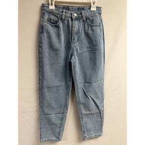 Shein Girls High rise/waist Baggy Casual Denim Jeans Light Wash